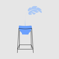 Potted plant indoor flat illustration vector element