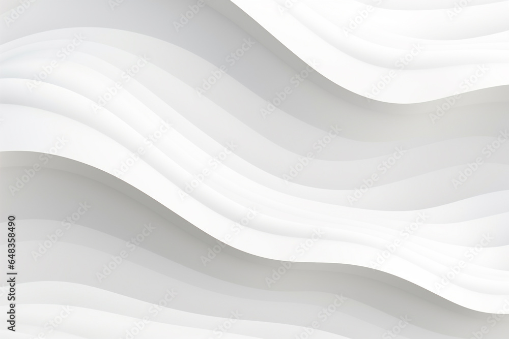 Canvas Prints white and gray wavy abstract background, generative ai