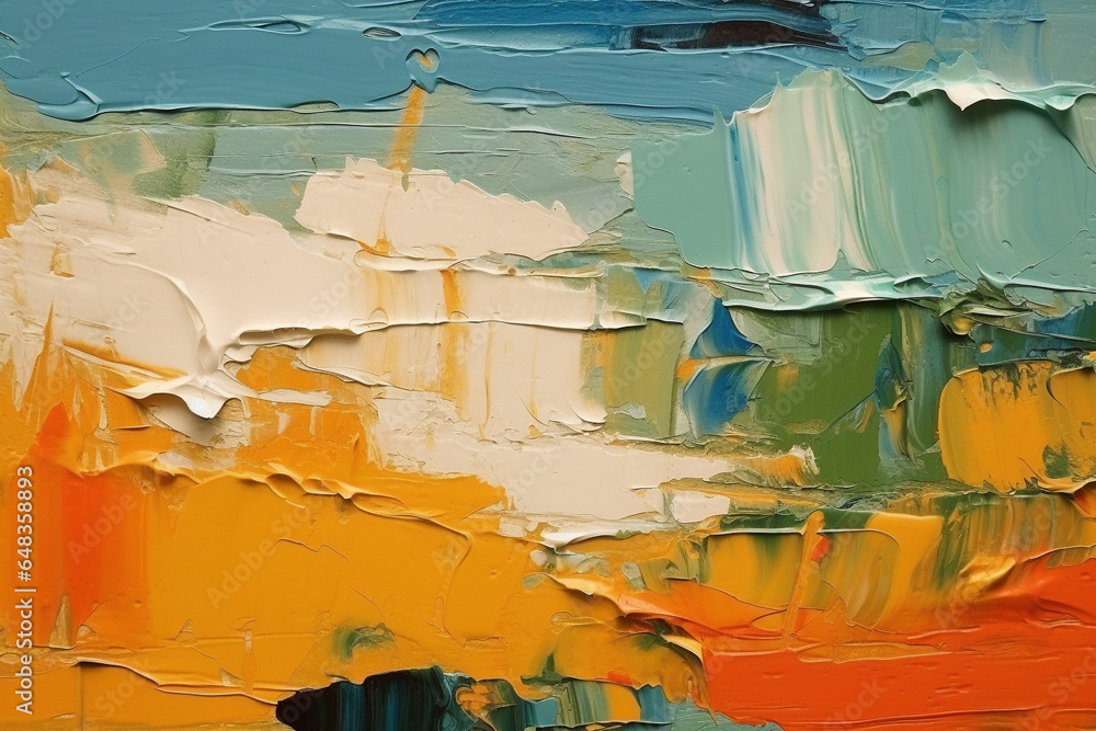 Wall mural a close-up of a dynamic color paint background, generative ai