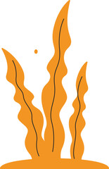 Algae outline recolorable vector element