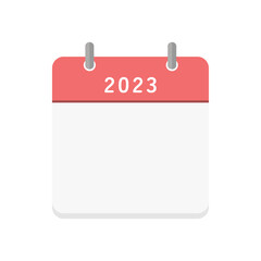 2023年の白紙の日めくりカレンダーのアイコン - 暦のテンプレート