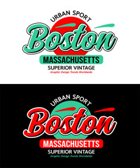 Boston city circle urban vintage calligraphy typeface, for print on t shirts etc.
- 648363682