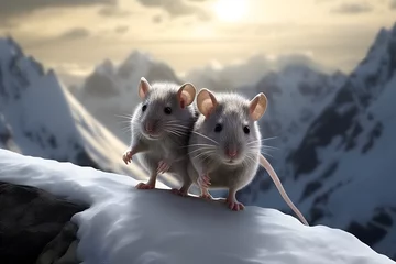 Photo sur Plexiglas Plage de la Corne d'Or, Brac, Croatie traveler rats and mountain climbing rats Made with Generative AI