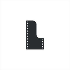 Letter L Roll Film Logo