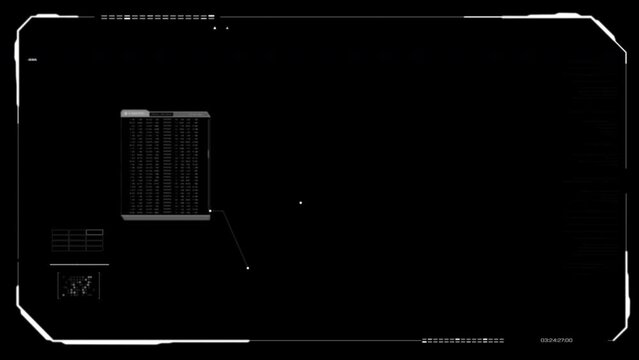 Video overlay Technology FUI Template, Futuristic user interface, HUD Head-up display. Technology and futuristic concept