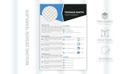 vector professional modern resume design template