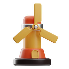 farming and harvest Windmill 3d illustration