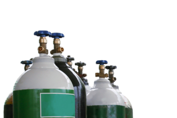 Oxygen tanks in hospitals are used to treat respiratory diseases.concept.