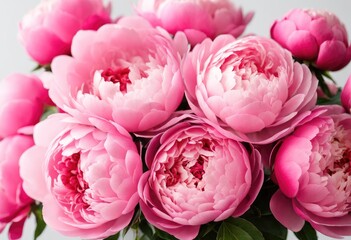 A stunning bouquet of peonies in shades of pink.
