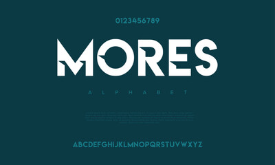 Mores creative modern urban alphabet font. Digital abstract moslem, futuristic, fashion, sport, minimal technology typography. Simple numeric vector illustration