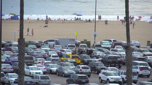 California Beach Ocean Full Parking Lot Day 