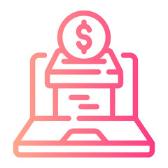 Obraz premium online donation Line Gradient Icon