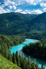Kanas lake in the mountains