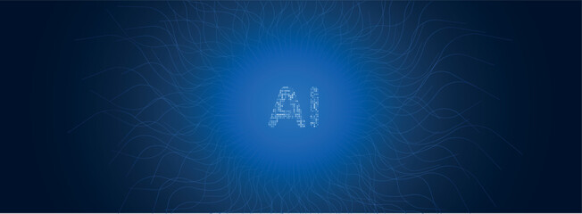 Image created with icon related to the concept of artificial intelligence