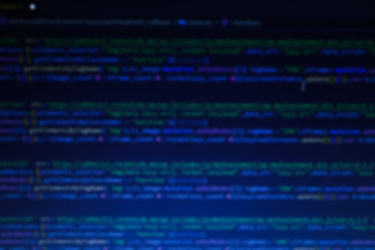 Blur coding screen background, Technology blur background