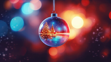 Christmas Background with Christmas Ornament 