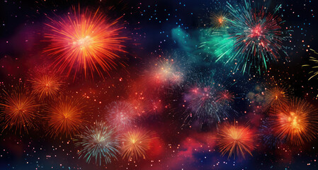 Naklejka premium fireworks in the sky