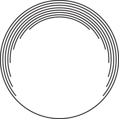circle frame with line style ellement illustration