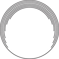 circle frame with line style ellement illustration