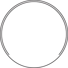 circle frame with line style ellement illustration