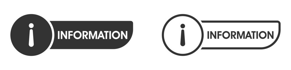 Information bubble vector icons. Concepts of expert hotline and frequently asked questions