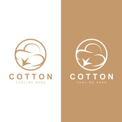 Cotton Logo Plant Design Vector Templet Symbol