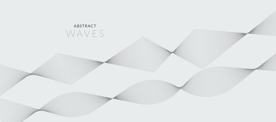 Abstract wave element for design. Digital frequency track equalizer. Stylized line art background. Vector illustration. Wave with lines created using blend tool. Curved wavy line, smooth stripe.