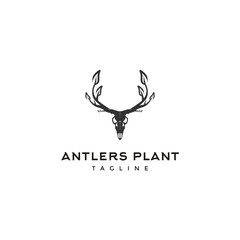 Spear Stag Deer Buck Antler plant Arrowhead for Hunting logo