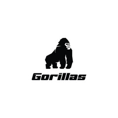 gorilla logo design concept. gorilla vector.  © Eulen_design