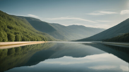 Fototapeta premium lake and mountains
