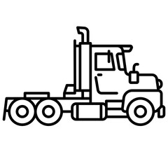 Truck trailer outline icon