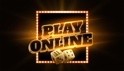 online casino gambling dark banner with 3d dice design © starlineart