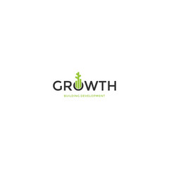 growth building logo design concept.