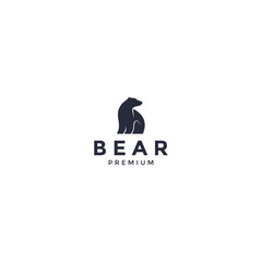 polar bears logo design vector, minimalis logo, simple, modern