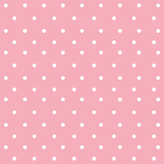 Pink Polka, polkadot seamless pink. vector. Pastel colors
