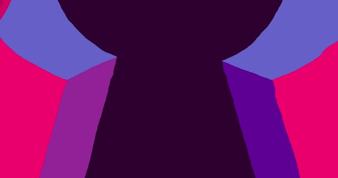 Keyhole wipe transition pink violet isolated. Cute key hole animation cartoon. Seamless loop motion design element isolated. Business, art, fashion, etc...