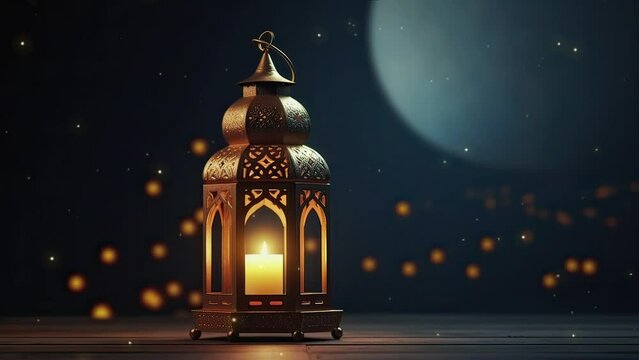 lantern in the night for ramadan video background