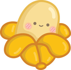 a vector of a cute banana