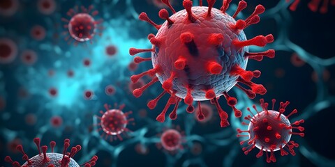 Coronavirus Is Show On The blur background - obrazy, fototapety, plakaty