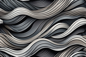 llustration of discreet colorful modern curved waves background using dark slate gray, ash gray and dark gray colors.
Generative AI