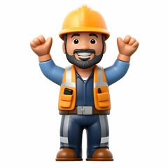 emoji of a construction worker  Generative AI