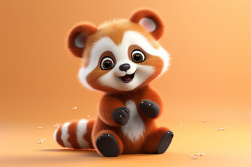 panda bear, teddy bear cub, red panda playing with ball, red panda baby in warm cap, winters are coming, winters and pets, red panda on the table, red panda on a chair, cute baby red panda character 3