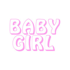 3D Baby Girl Svg, 3D Words Svg, Cute Baby Girl Svg, Baby girl Shirt svg, Baby girl Onesie svg, Gift for Baby girl, Baby Quotes, Cut Files Cricut, Svg Files for Cricut