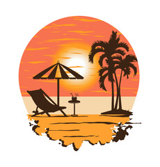 Summer t shirt design, summer best selling t shirt design collection, beach vibes, trending beach stickers, retro vintage t-shirt, summer illustration, surfing, coconut tree, travel t-shirt.