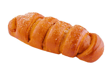 bun top view isolated on white