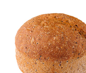 Bread round shape isolated on white background