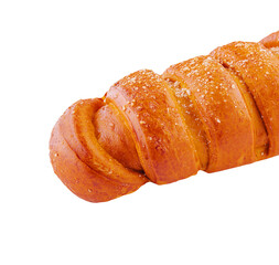 bun top view isolated on white