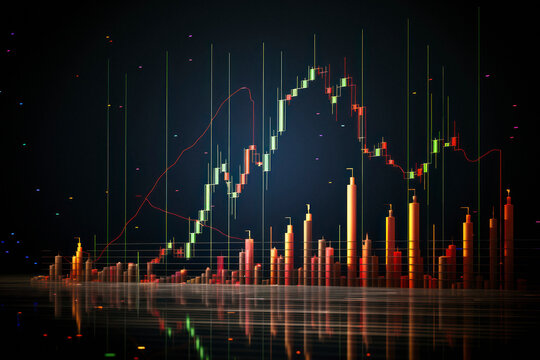 Stock market or forex trading graph. financial investment concept.