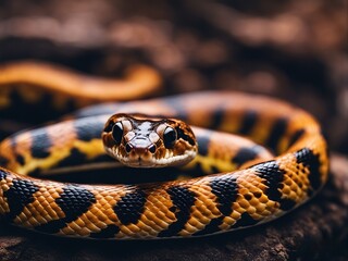 Fototapeta premium Image of a snake on nature background. Reptile. Animal.