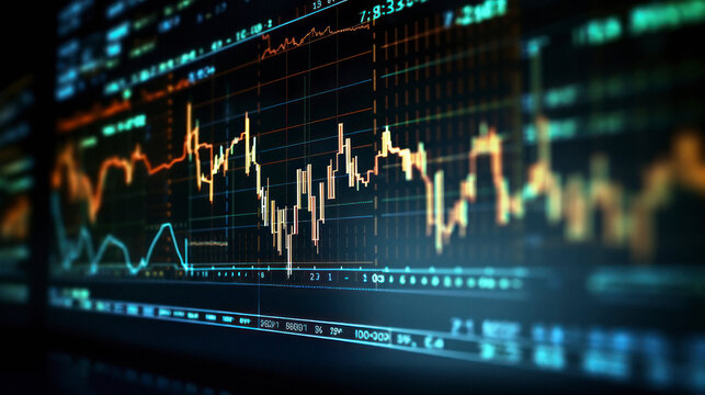 Stock market or forex trading graph. financial investment concept.